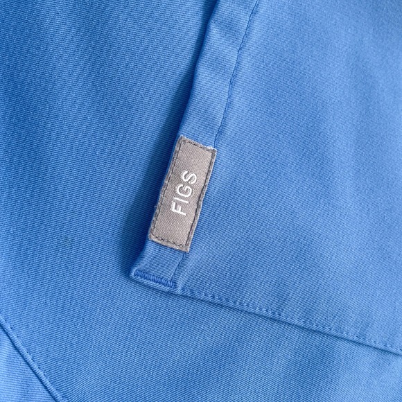 FIGS Scrub Set Top and Jogger Pants Medical Uniform Blue Pockets Women's Size XS - Picture 9 of 10